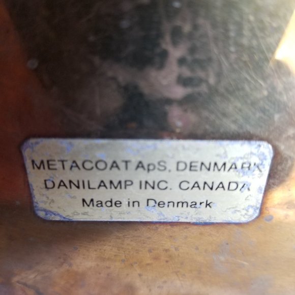 Solid Brass Plate Chargers Set Of 5 Made in  Denmark - Picture 6 of 6